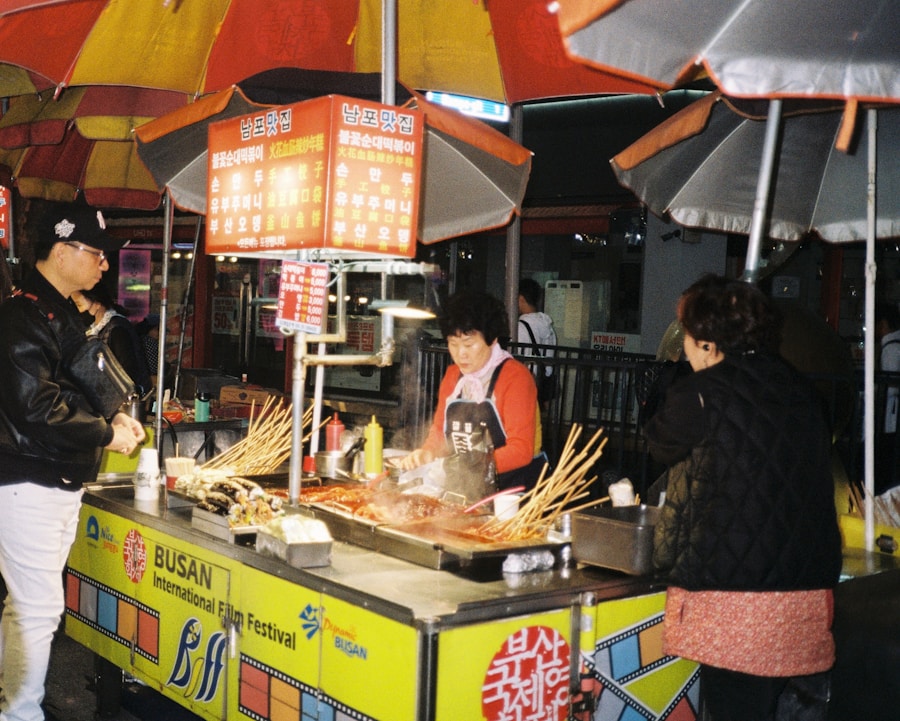 BIFF Square Busan street food vendors night market Korea