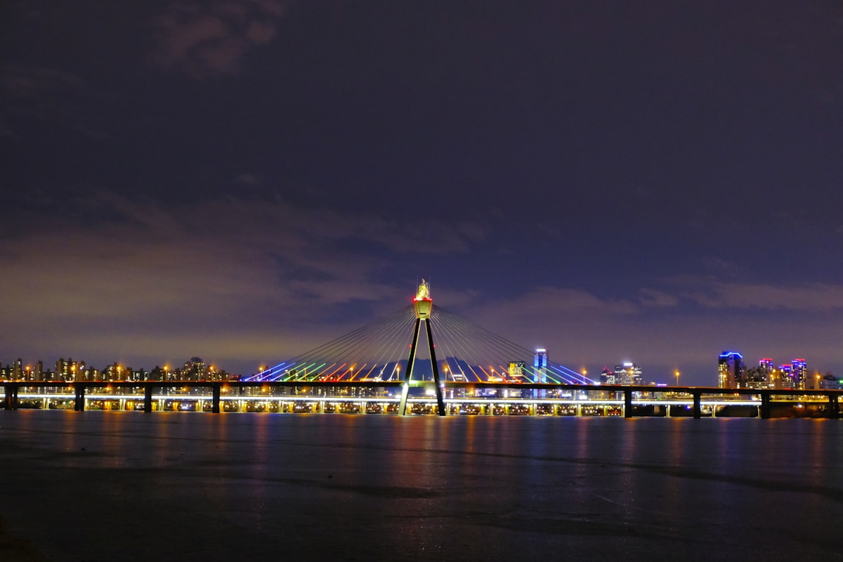 Han River Seoul cycling Yeouinaru sunset