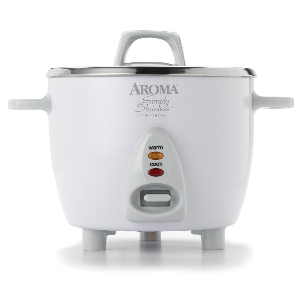 Aroma 6-cup Simply Stainless electric rice cooker
