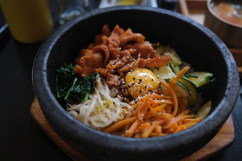 Bibimbap in Korean stone pot