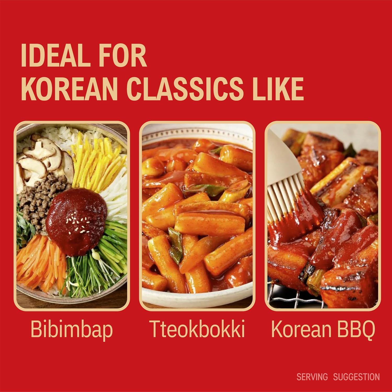 Gochujang used in bibimbap, tteokbokki, and Korean BBQ