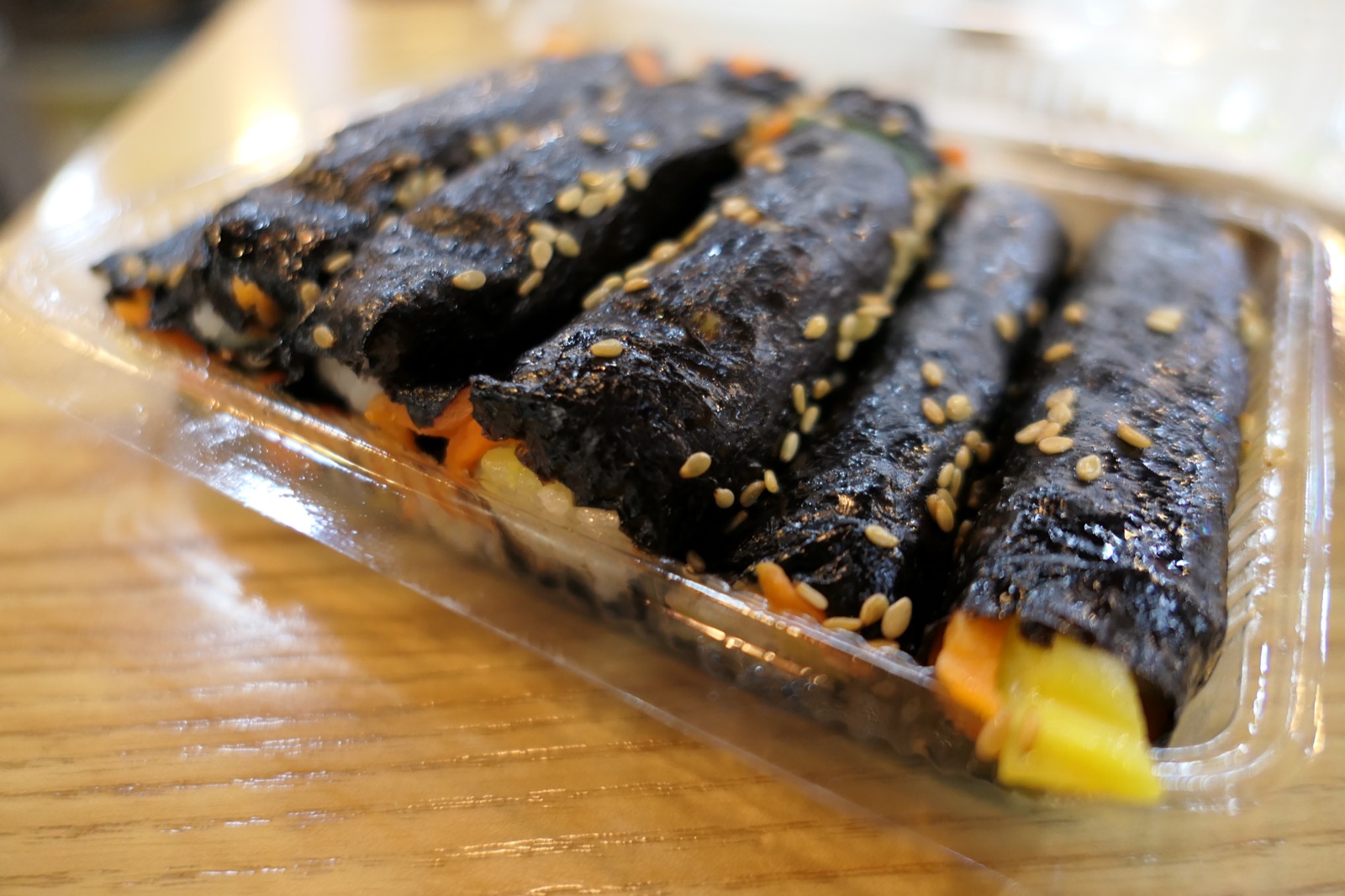 Mayak gimbap mini rice rolls, Gwangjang Market's viral dish