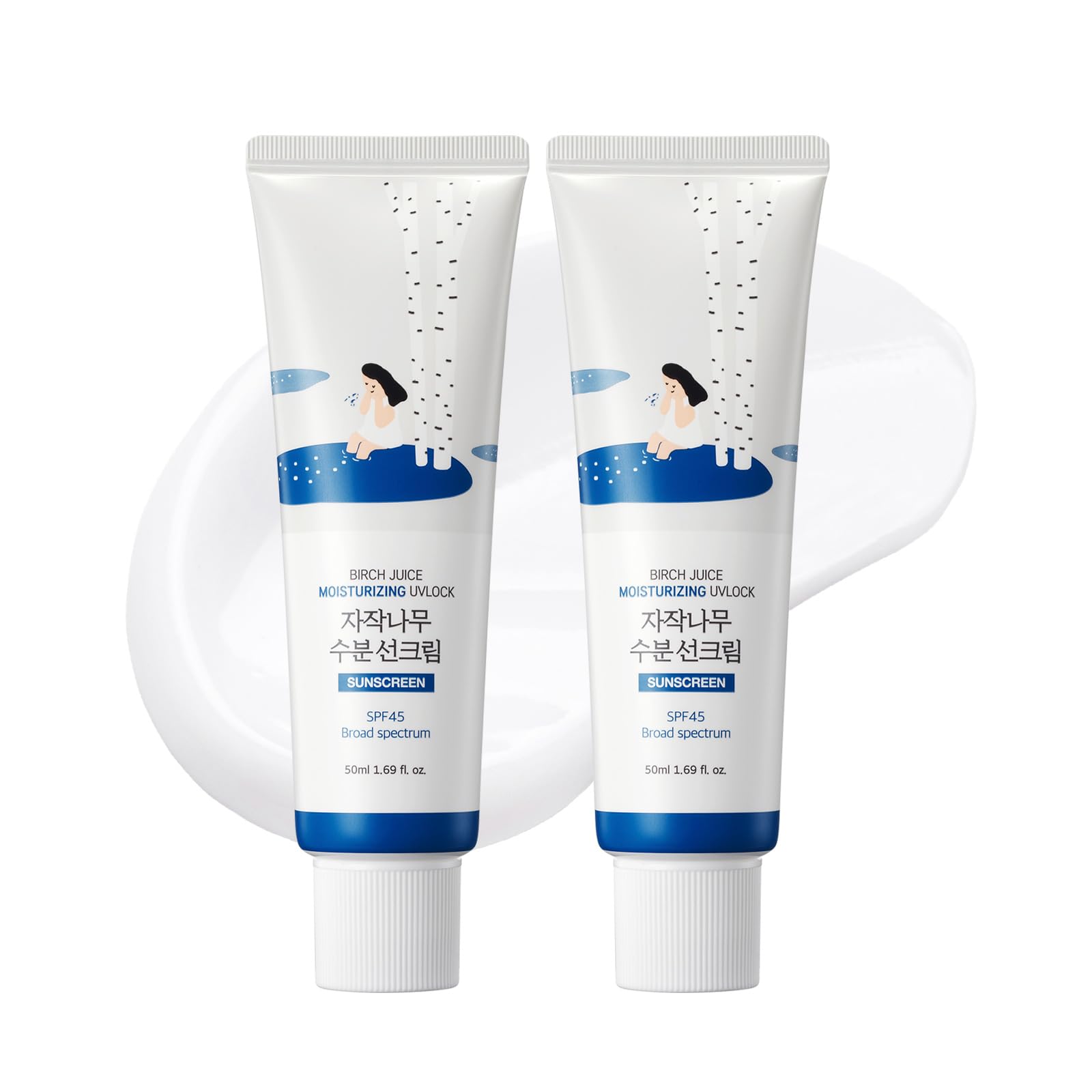 Round Lab Birch Juice Moisturizing UV Lock Sunscreen SPF45 2-pack