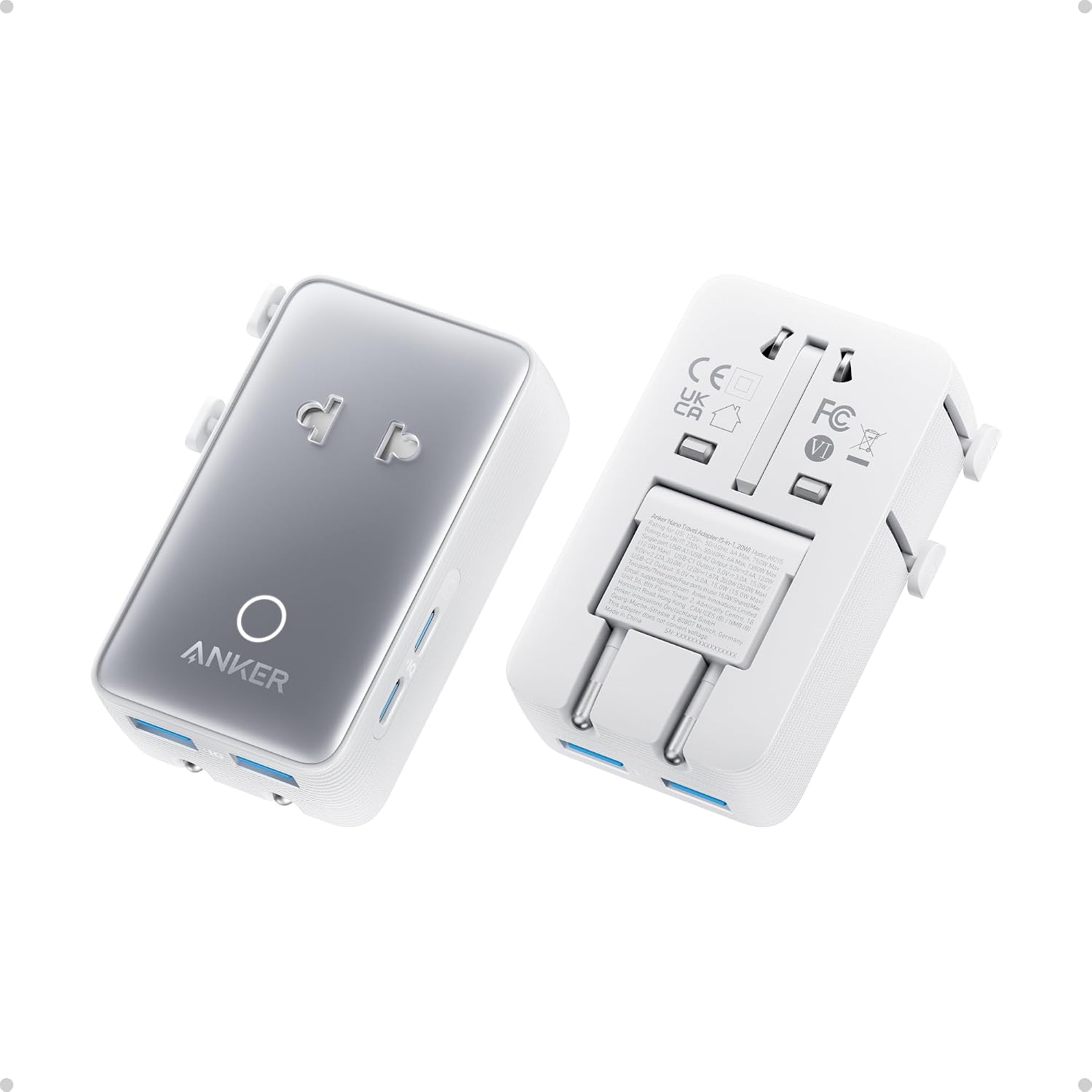 Anker Nano Travel Adapter (5-in-1, 20W)