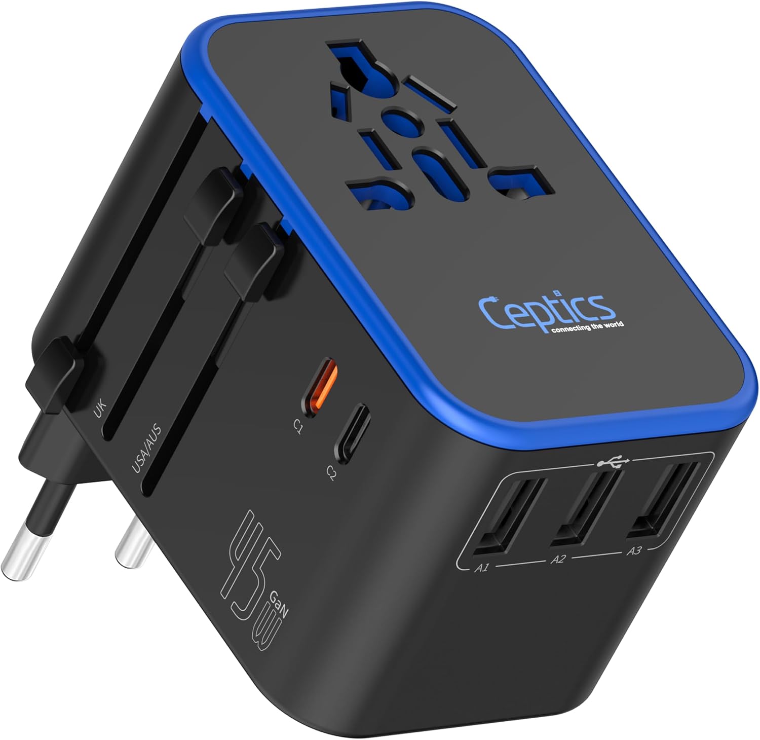 Ceptics 45W GaN Universal Travel Adapter