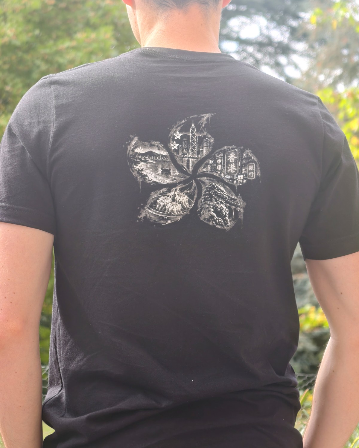 Hong Kong tee back worn