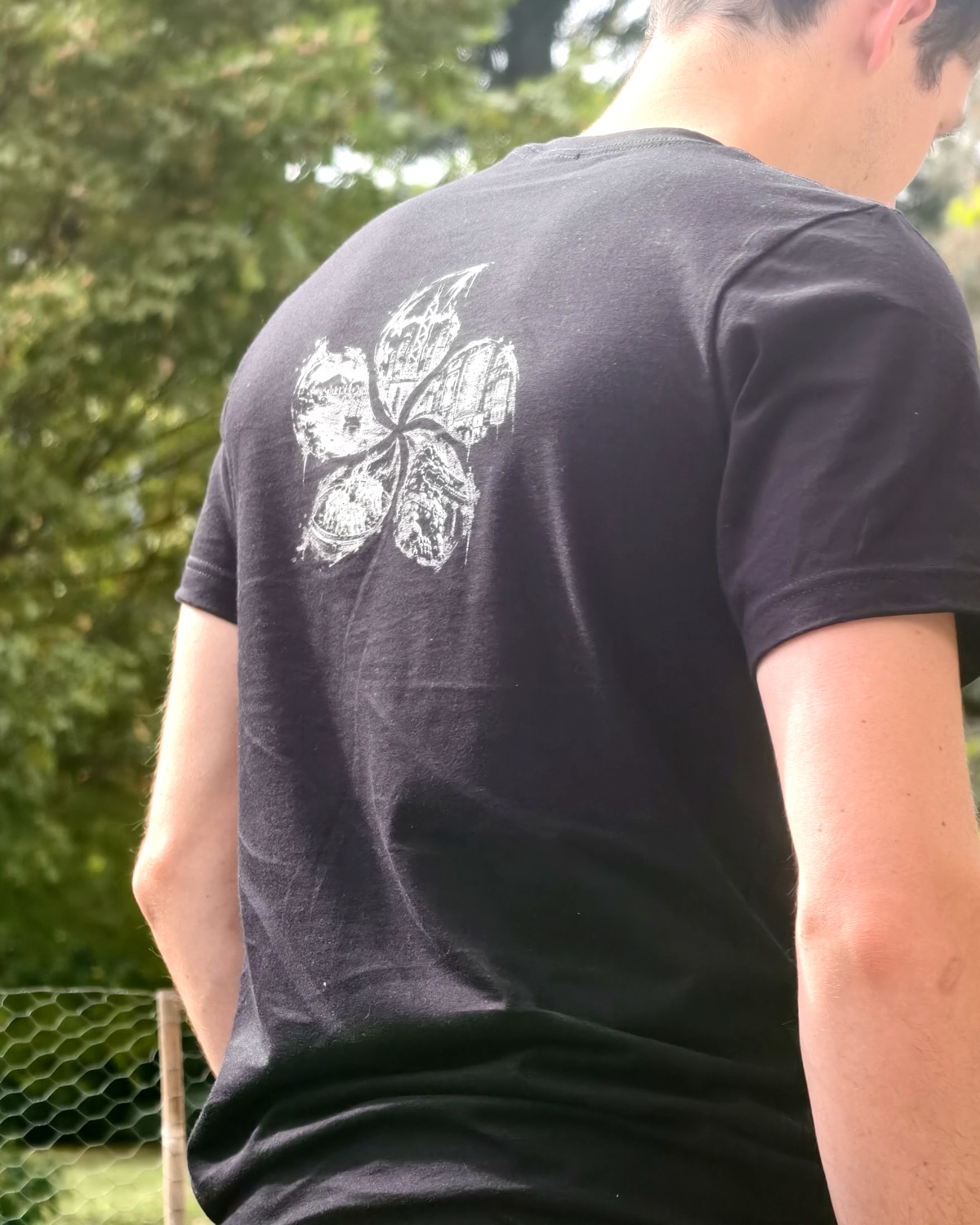 Hong Kong tee chest mark close-up